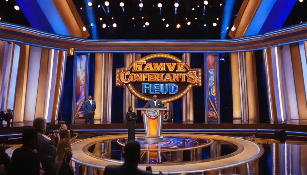 Steve Harvey hosting Family Feud