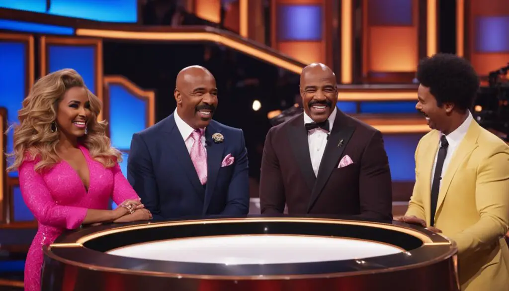 how does celebrity family feud work